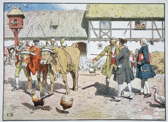 Príncipe heredero Federico en los dominios reales, Kustrin, 1751